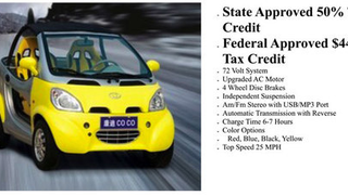 Oklahomans, Buy $895 Electric Car Before It's Too Late